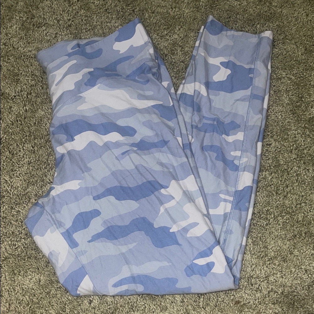 Blue Purple Camouflage Leggings PINK by VS